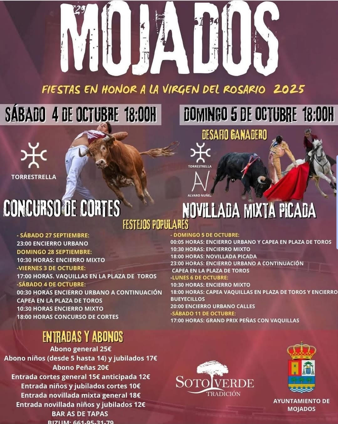 TOROS MOJADOS 4 Y 5 DE OCTUBRE 2025
