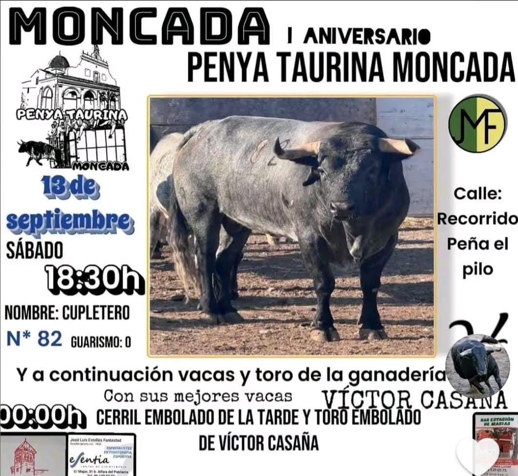 TOROS MONCADA 13 SEPTIEMBRE 2025