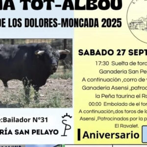 TOROS MONCADA 27 SEPTIEMBRE 2025