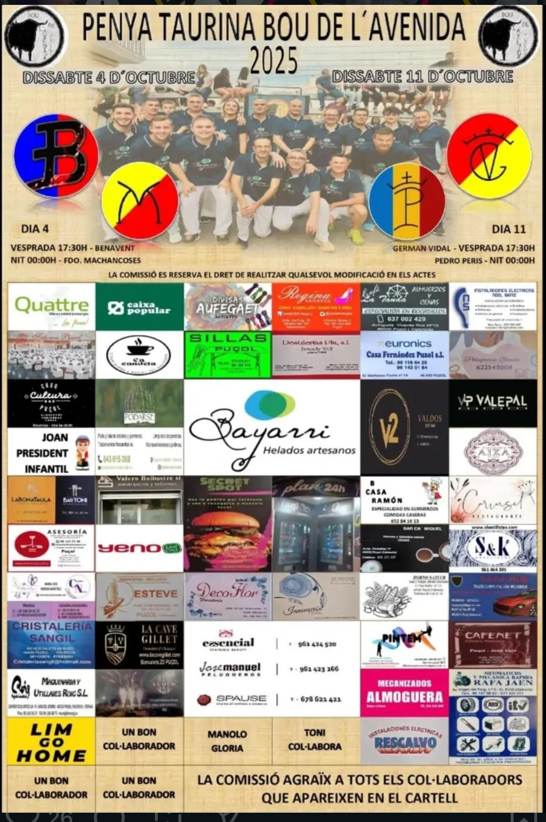 TOROS PUCOL 4 OCTUBRE 2025
