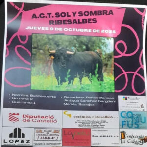 TOROS RIBESALBES 9 OCTUBRE 2025
