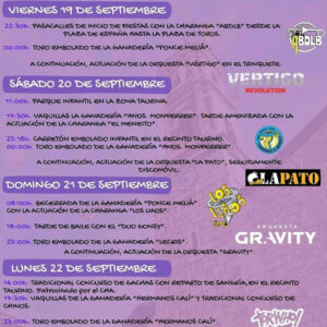 TOROS SARRION DEL 19 AL 23 DE SEPTIEMBRE 2025