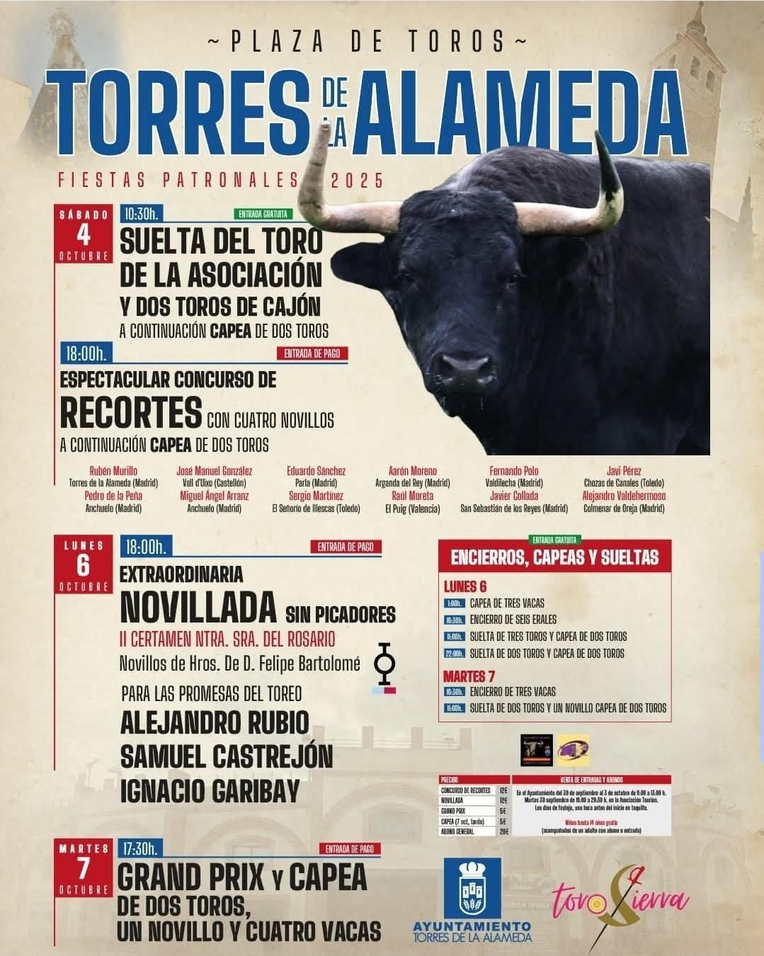 TOROS TORRES DE LA ALAMEDA 6 Y 7 DE OCTUBRE 2025