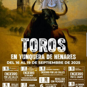 TOROS YUNQUERA DE HENARES DEL 16 AL 19 SEPTIEMBRE 2025
