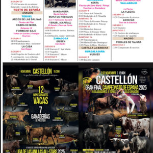 TOROS DEL 1 AL 30 DE NOVIEMBRE 2025 GENTILEZA REVISTA BOUS AL CARRER SUSCRIBETE 961424050