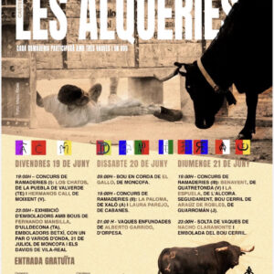 TOROS LES ALQUERIES DEL 19 AL 21 DE JUNIO 2026