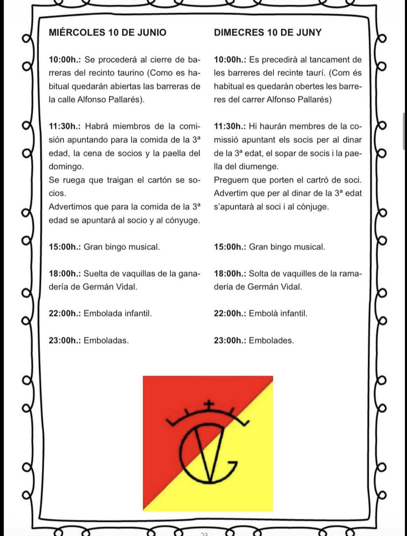 TOROS ONDA 10 DE JUNIO 2026