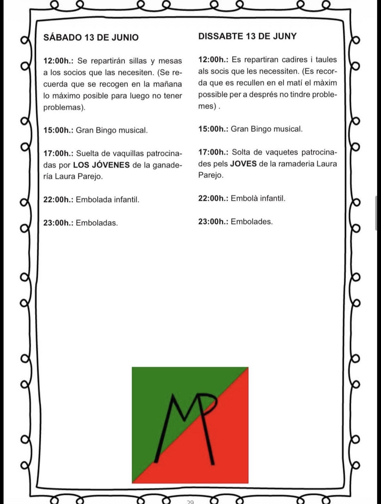 TOROS ONDA 13 JUNIO 2026
