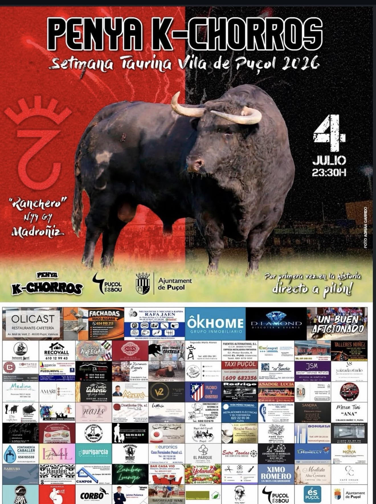 TOROS PENYA K CHORROS 4 DE JULIO PUÇOL 2026