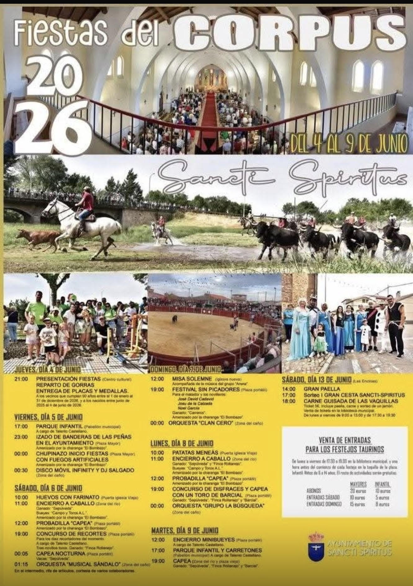 TOROS SANTIC SPIRITUS DEL 4 AL 9 DE JUNIO 2026