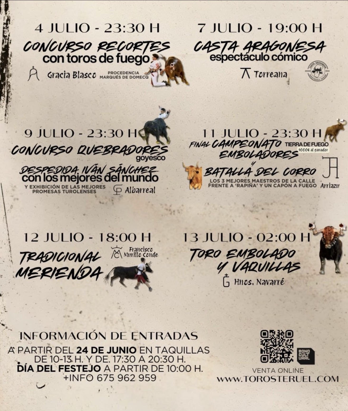 TOROS TERUEL CONCURSO DE RECORTES CON FUEGO 4 JULIO 2026