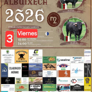 Toros Albuixech 3 de julio 2026