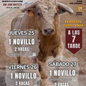 TOROS ALDEAHERMOSA 25, 26 Y 27 DE JUNIO 2026.