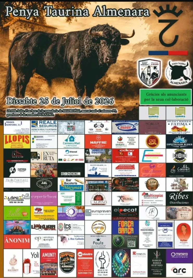 TOROS ALMENARA 25 JULIO 2026