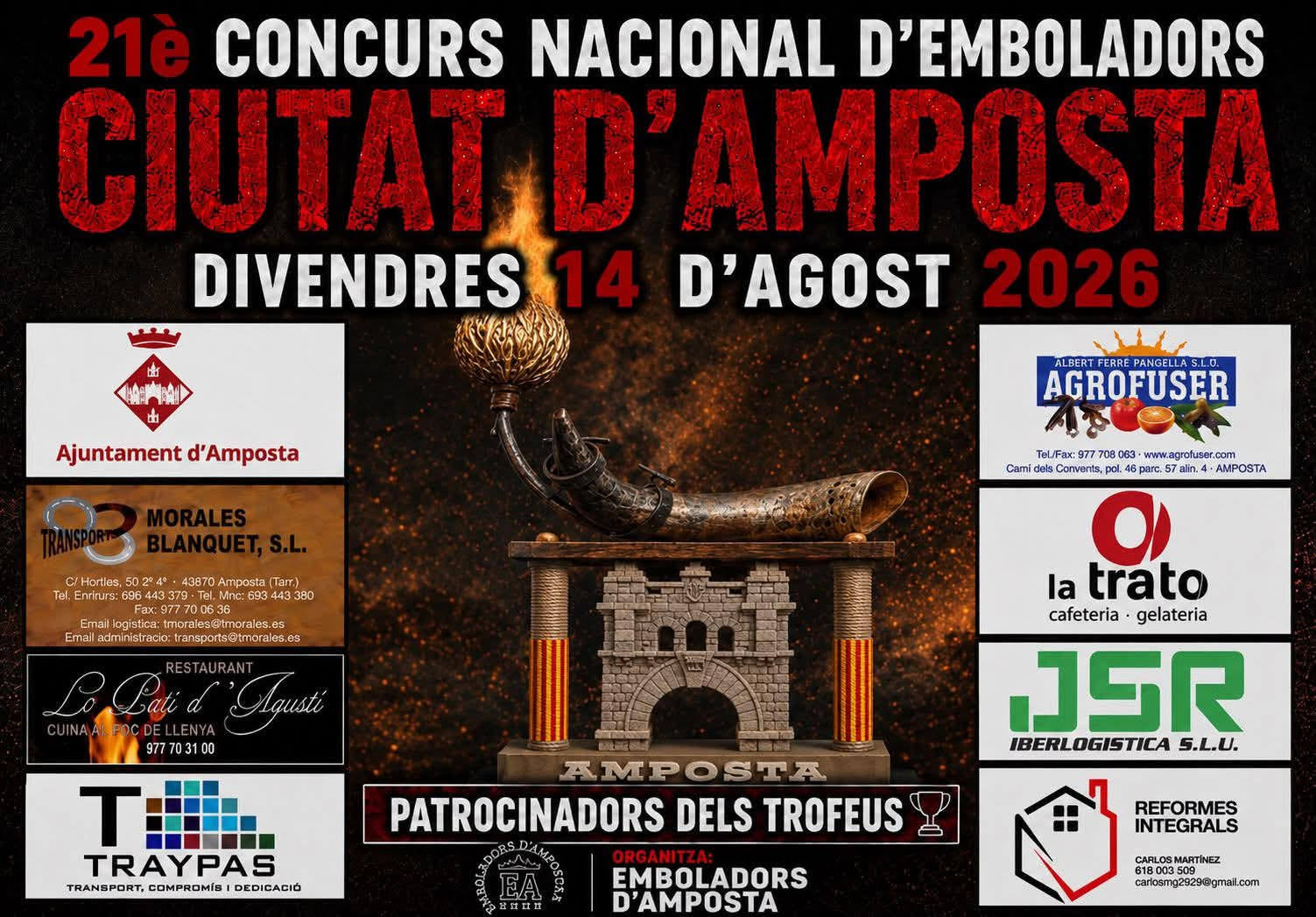 TOROS AMPOSTA 14 DE AGOSTO 2026