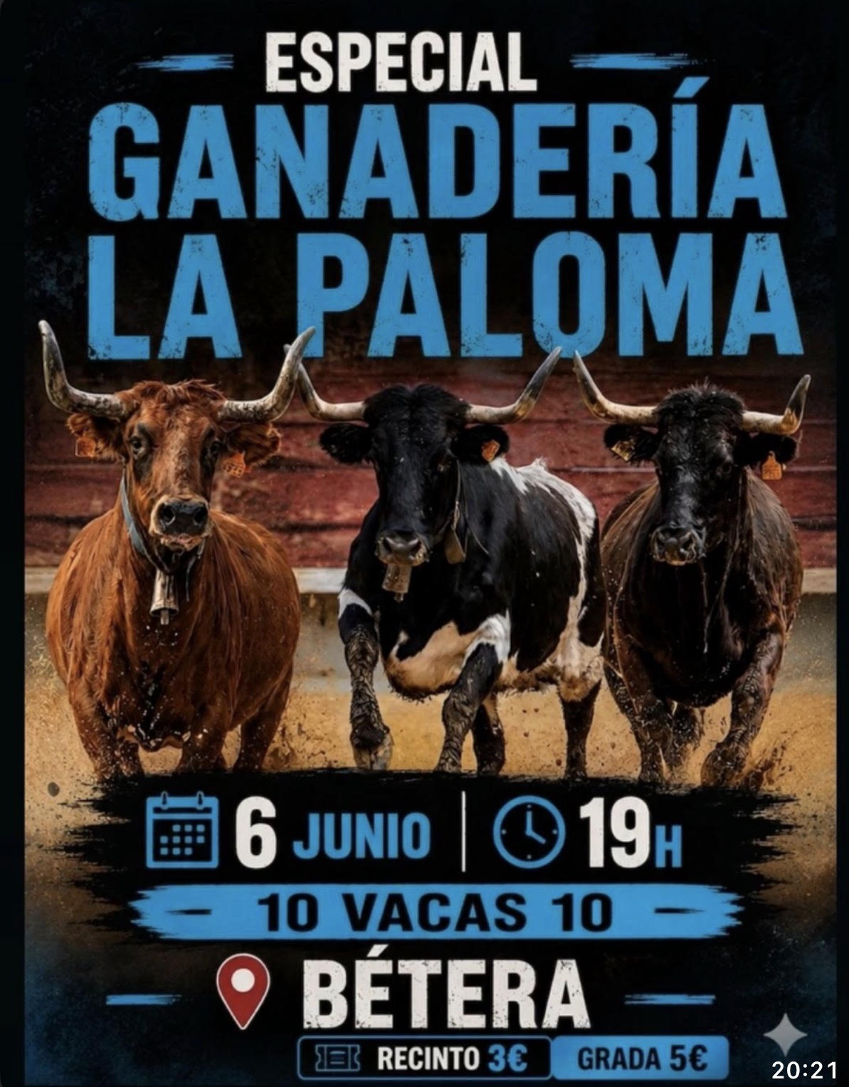 TOROS BETERA 6 DE JUNIO 2026