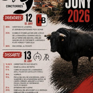 TOROS CINCTORRES 12 Y 13 DE JUNIO 2026