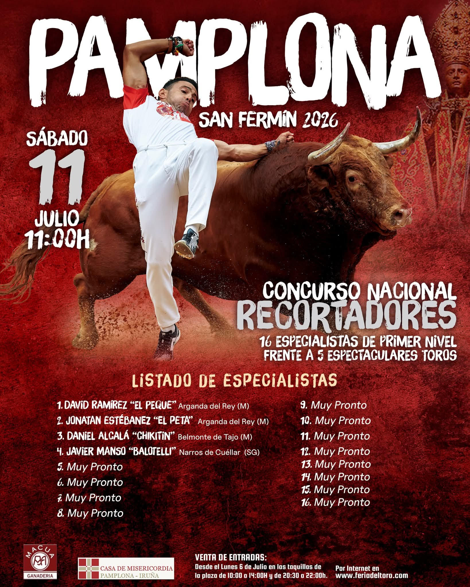 TOROS CONCURSO DE RECORTES 11 DE JULIO 2026