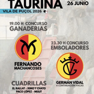 TOROS CONCURSO DE EMBOLADORES 26 JUNIO 2026