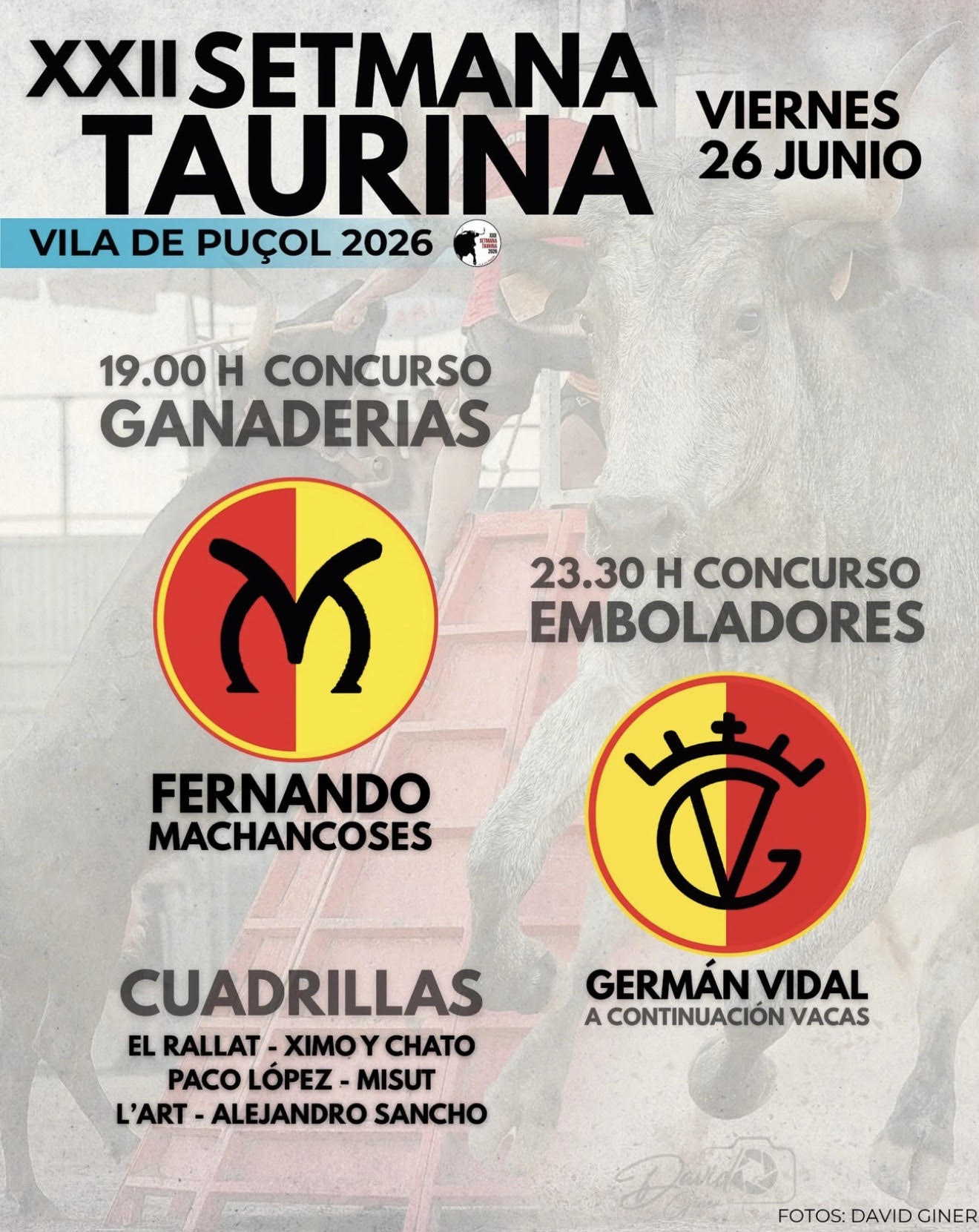 TOROS CONCURSO DE EMBOLADORES 26 JUNIO 2026