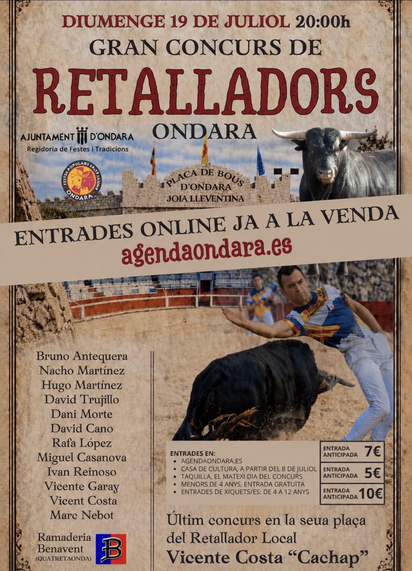 TOROS CONCURSO DE RECORTES ONDARA 19 JULIO 2026