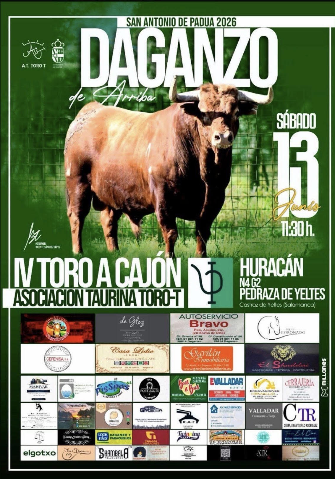 TOROS DAGANZO DE ARRIBA 13 DE JUNIO 2026
