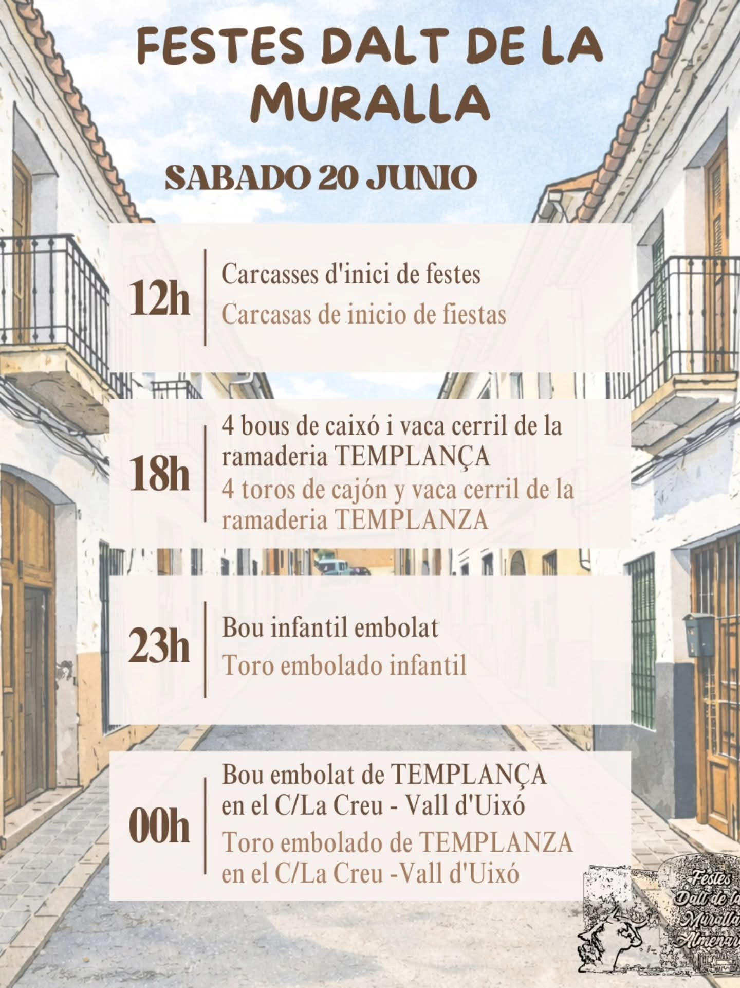 TOROS DALT DE LA MURALLA 20 DE JUNIO 2026