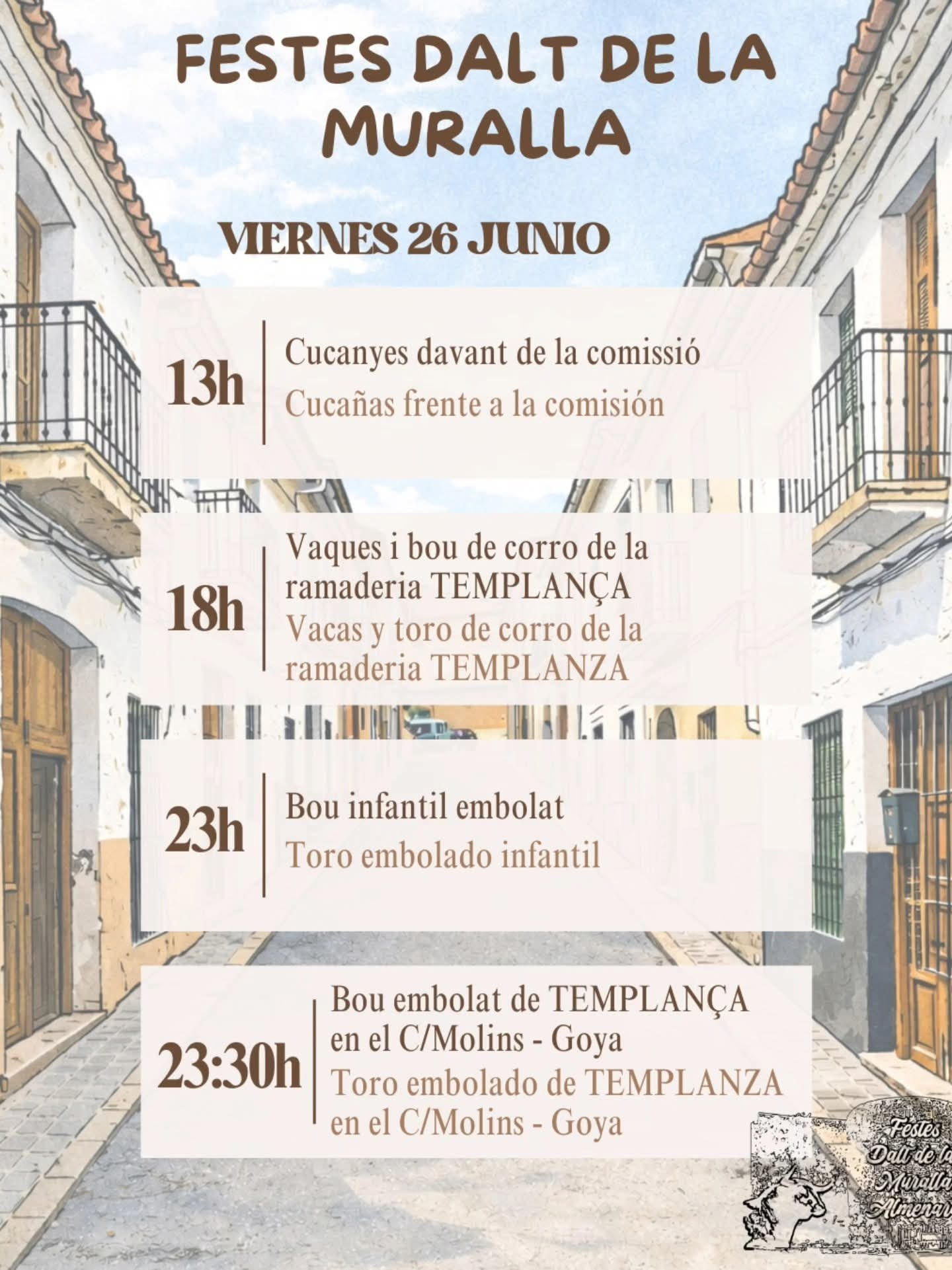TOROS DALT DE LA MURALLA 26 JUNIO 2026