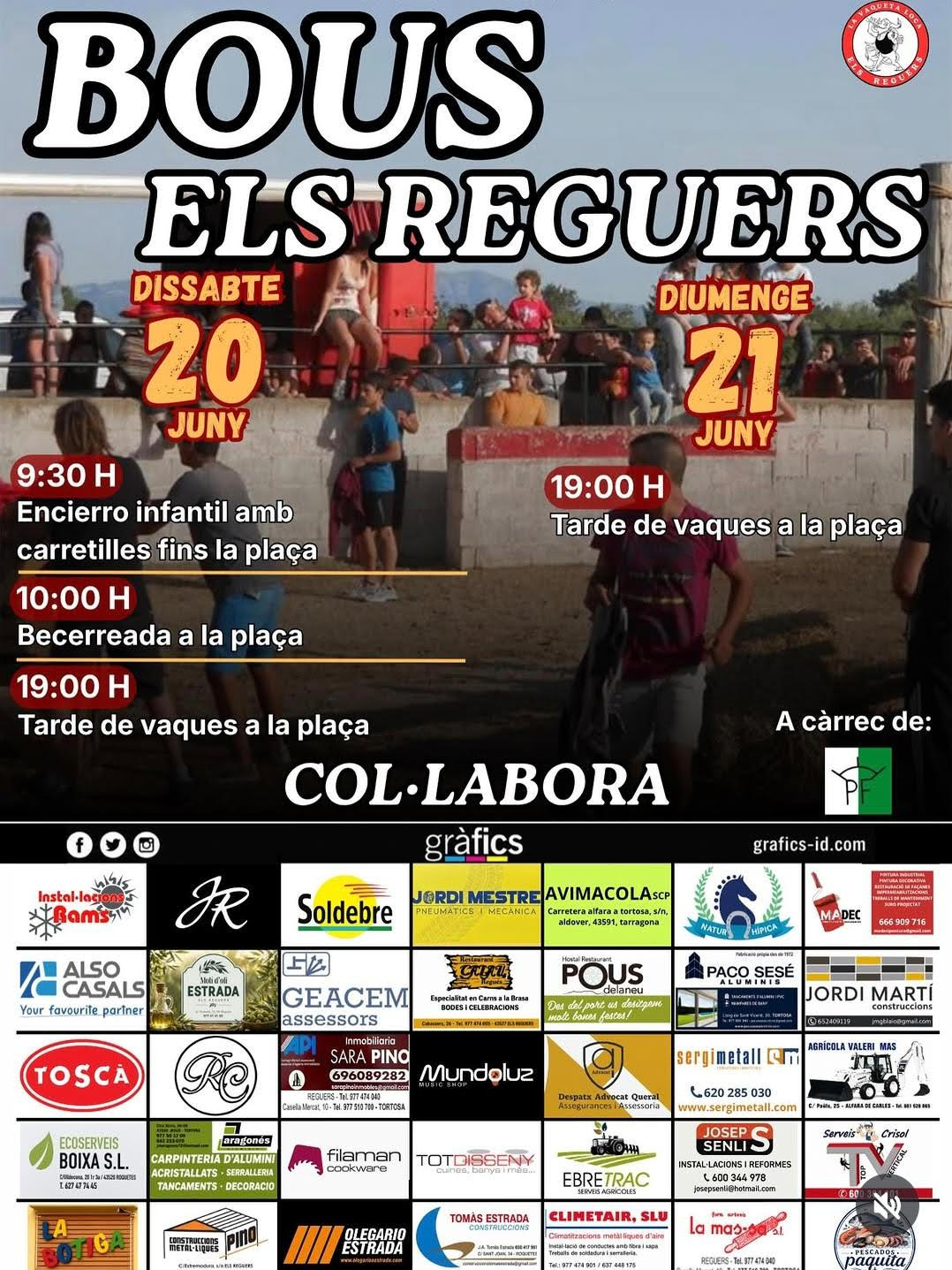 TOROS ELS REGUERS 20 Y 21 DE JUNIO 2026