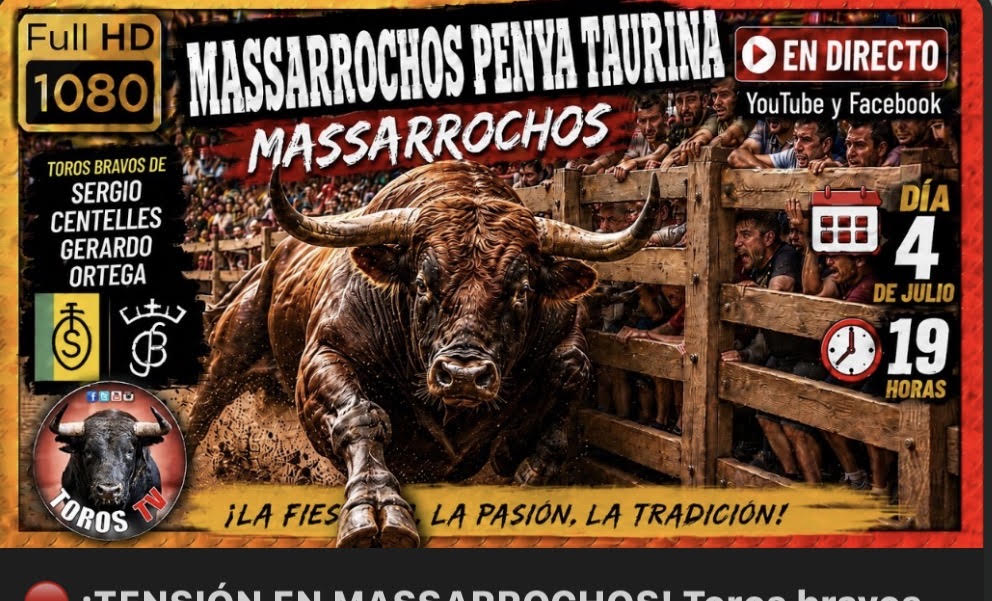 Toros en directo Massarrojos 4 julio 2026