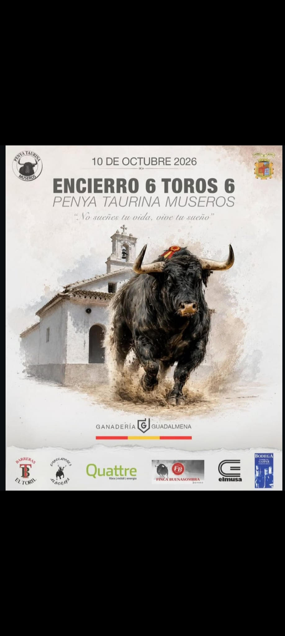TOROS ENCIERRO MUSEROS 10 OCTUBRE 2026.