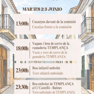 TOROS FESTES DALT DE LA MURALLA 23 JUNIO 2026