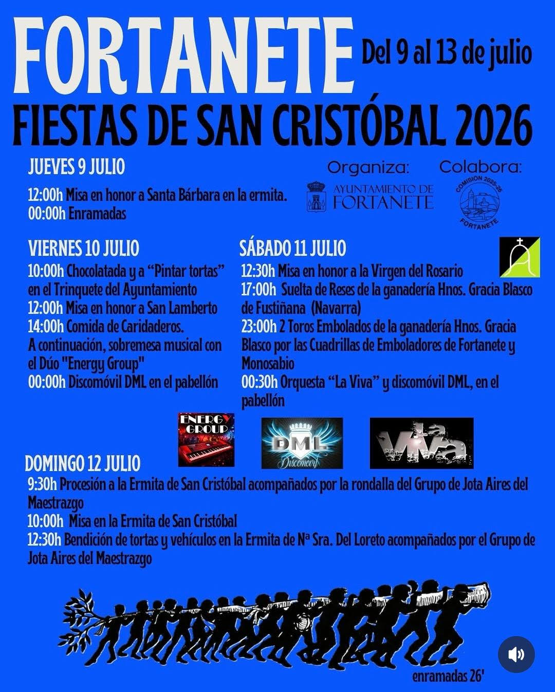 TOROS FORTANETE 11 DE JULIO 2026