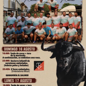 TOROS FUENTE LA REINA 16 Y 17 DE AGOSTO 2026.