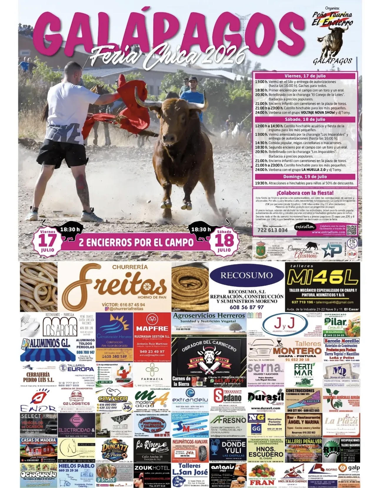 TOROS GALAPAGOS 17 18 Y 19 DE JULIO 2026