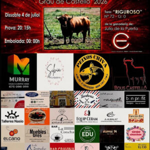 TOROS GRAU DE CASTELLÓ 4 JULIO 2026