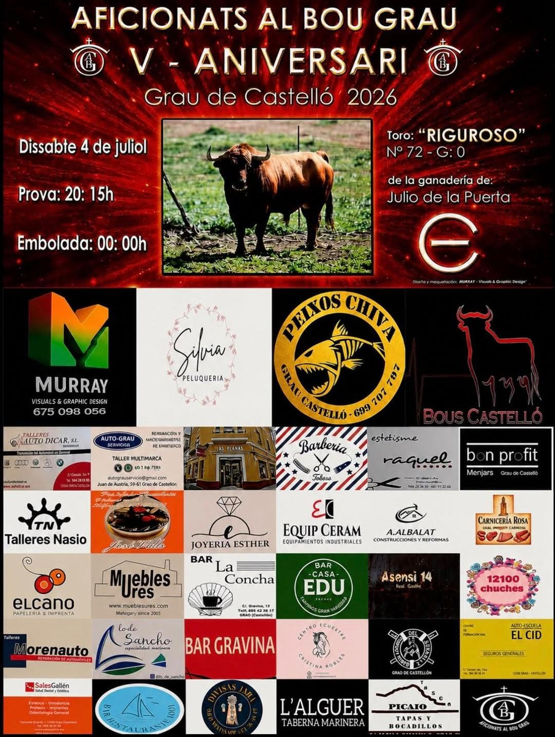 TOROS GRAU DE CASTELLÓ 4 JULIO 2026