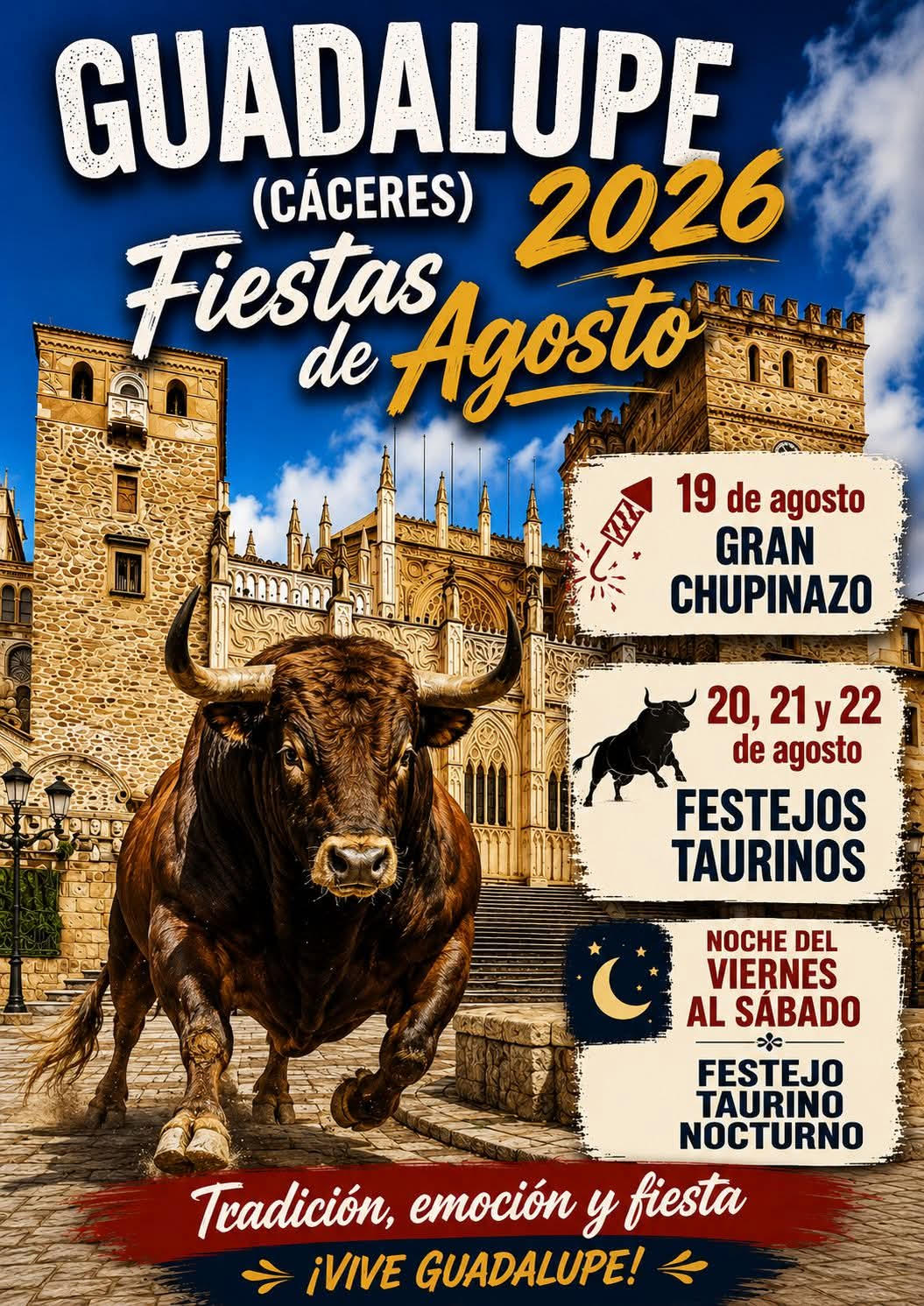 TOROS GUADALUPE 20, 21 Y 22 DE AGOSTO 2026.