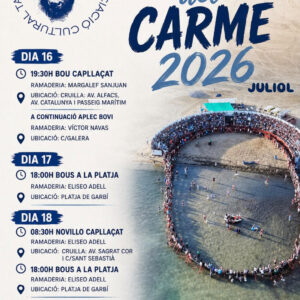 TOROS LA RÀPITA PLAYA DEL 16 AL 19 JULIO 2026