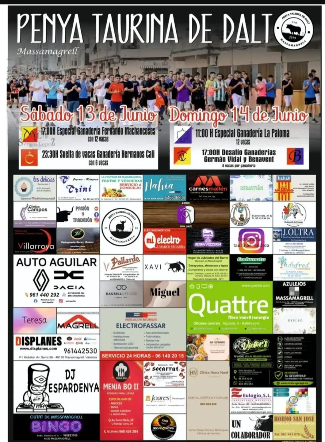 TOROS MASSAMAGRELL 13 Y 14 DE JUNIO 2026