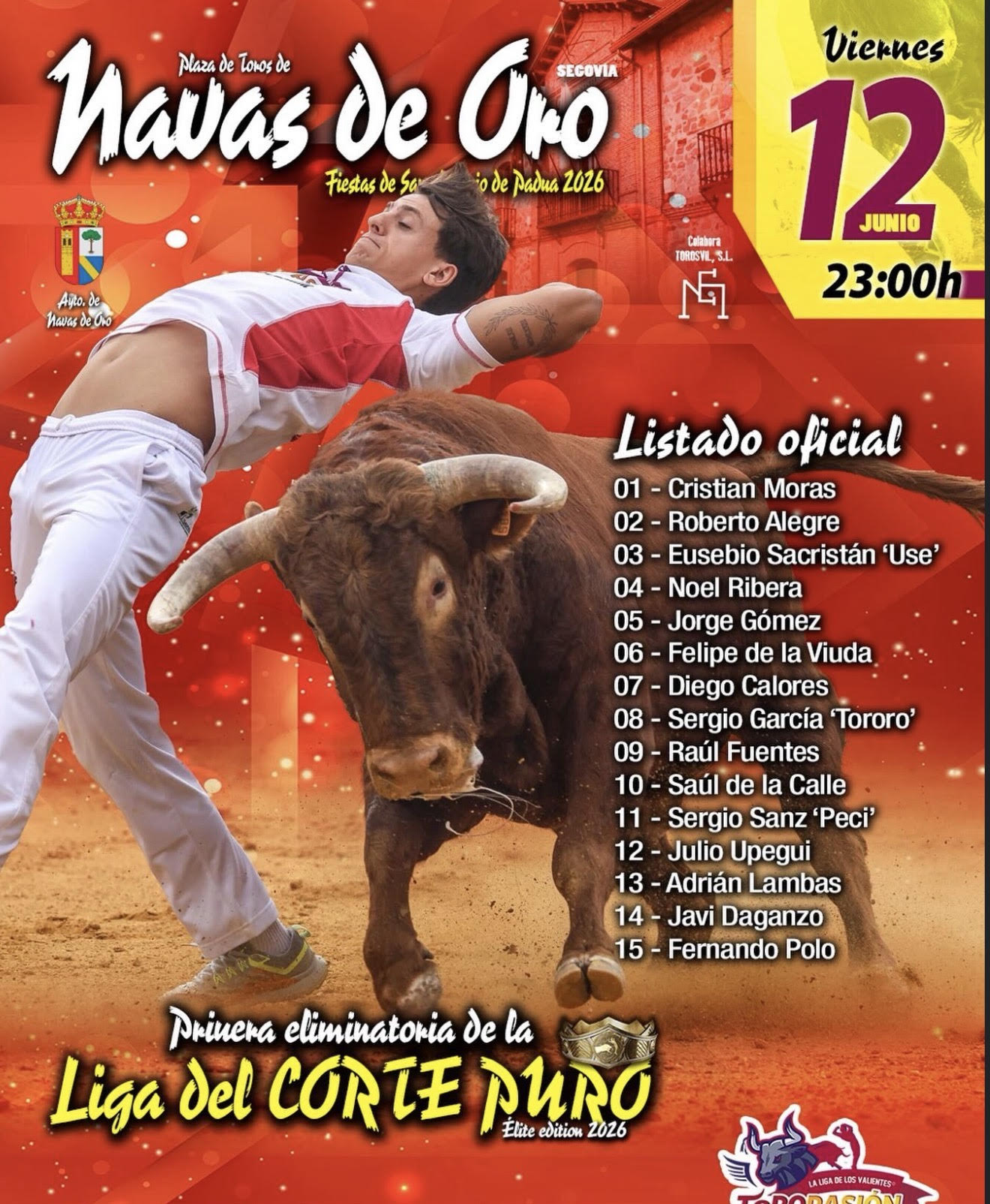 TOROS NAVAS DE ORO 12 JUNIO 2026