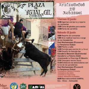TOROS RUBIELOS DE MORA 12 Y 13 DE JUNIO 2026