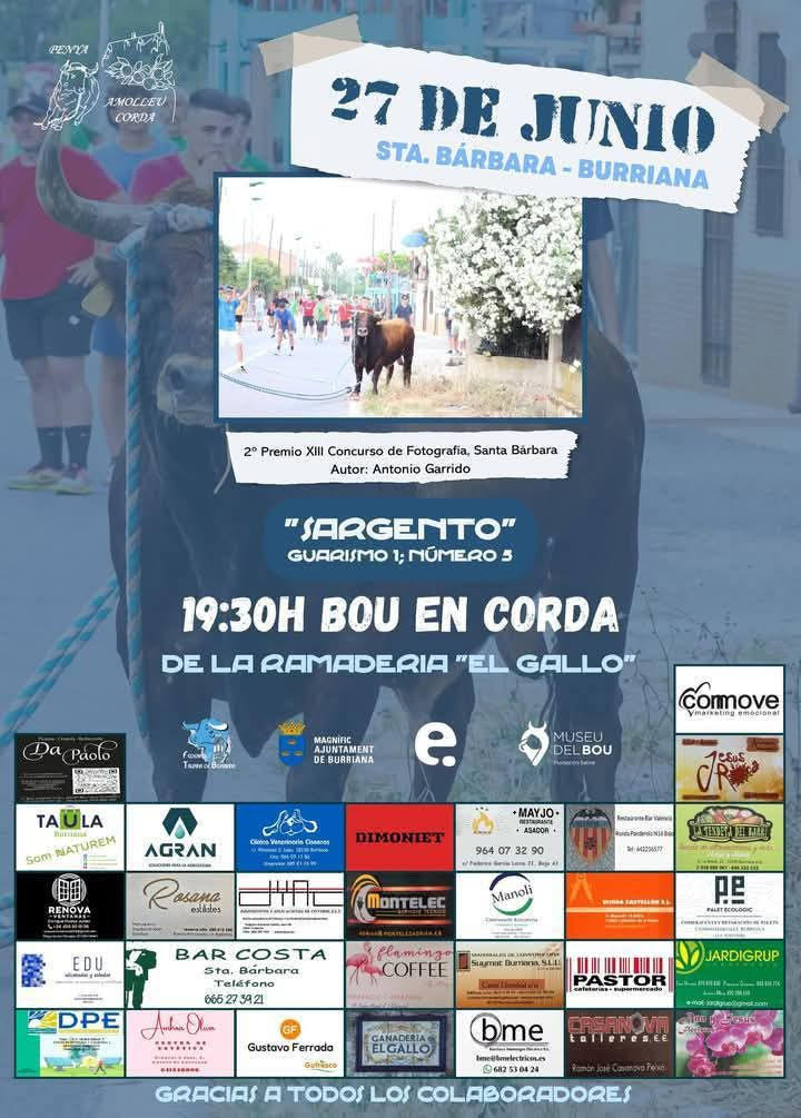TOROS SANTA BARBARA 27 JUNIO 2026