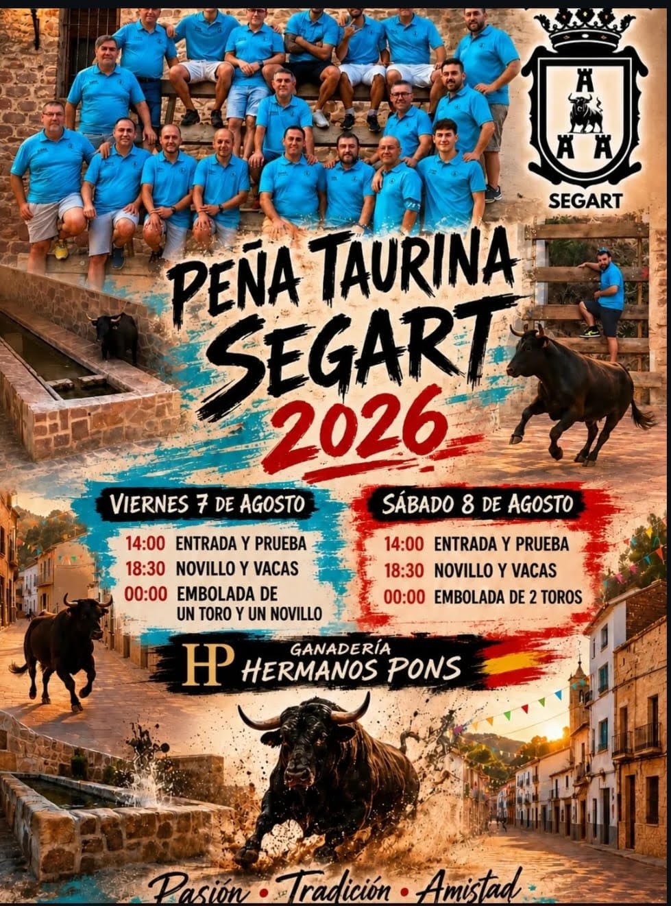 TOROS SEGART 7 Y 8 DE AGOSTO 2026