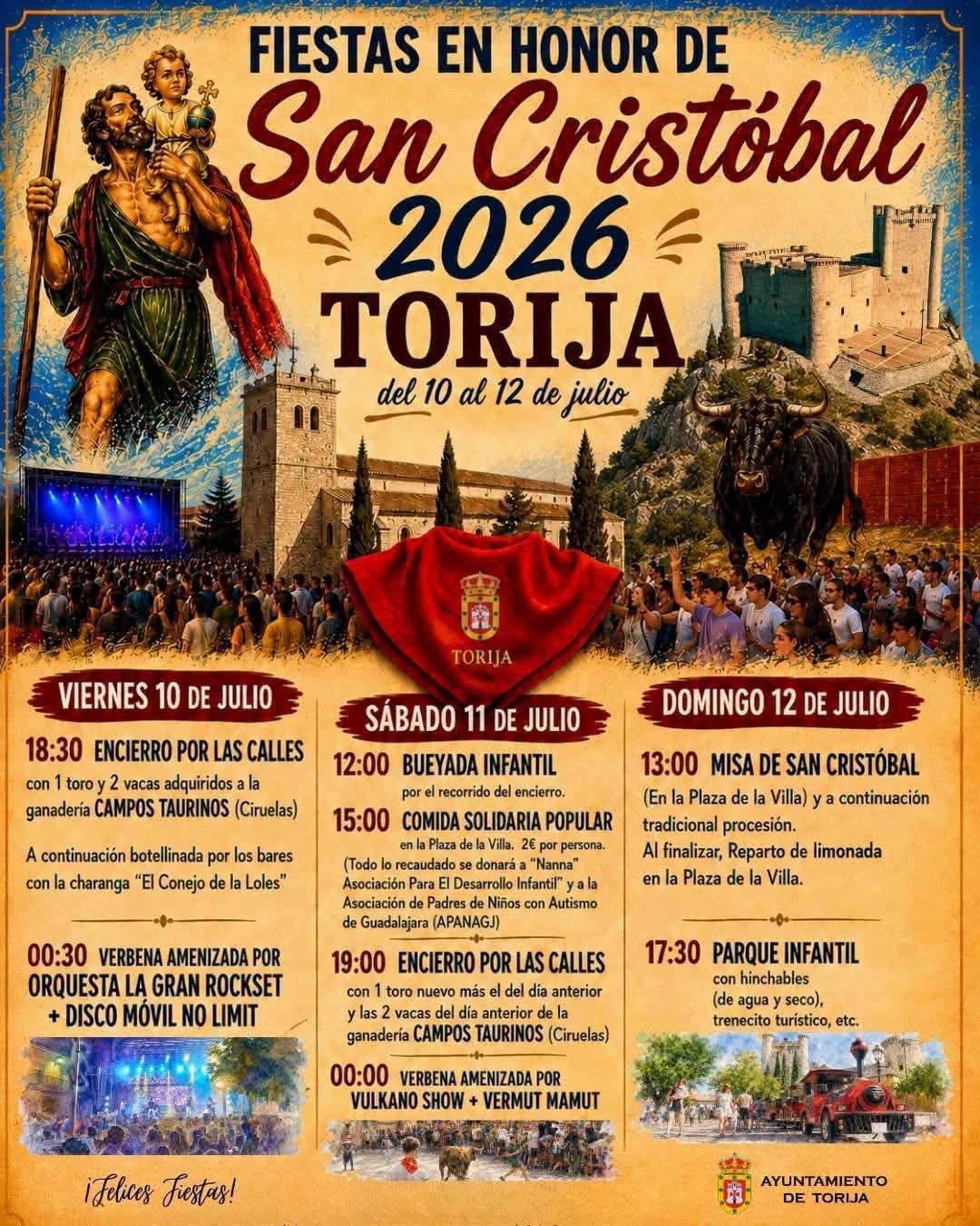 TOROS TORIJA DEL 10 AL 12 DE JULIO 2026