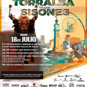 TOROS TORRALBA DE LOS SISONES 18 DE JULIO 2026
