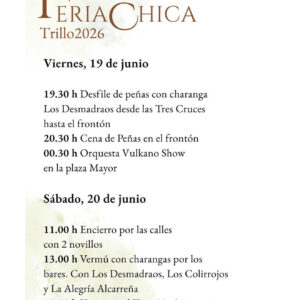 TOROS TRILLO 19 Y 20 DE JUNIO 2026
