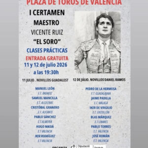 TOROS VALENCIA 11 Y 12 DE JULIO 2026