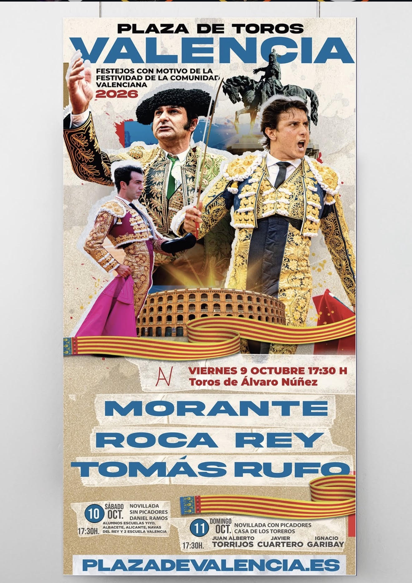 TOROS VALENCIA DEL 9 AL 11 DE OCTUBRE 2026