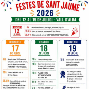 TOROS VALL D’ALBA DEL 17 AL 19 DE JULIO 2026